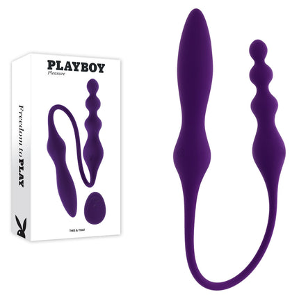 Playboy Pleasure THIS & THAT - Purple 60cm Flexible Dual Ended Vibrator