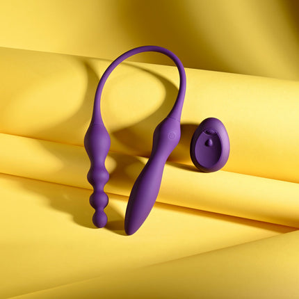 Playboy Pleasure THIS & THAT - Purple 60cm Flexible Dual Ended Vibrator