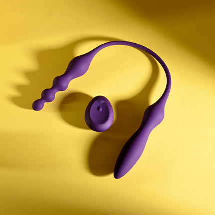 Playboy Pleasure THIS & THAT - Purple 60cm Flexible Dual Ended Vibrator