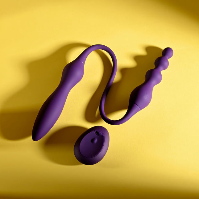 Playboy Pleasure THIS & THAT - Purple 60cm Flexible Dual Ended Vibrator