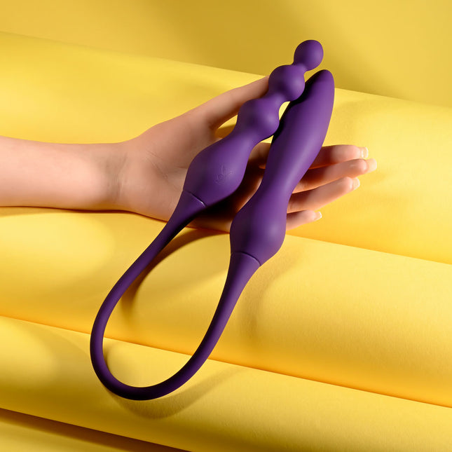 Playboy Pleasure THIS & THAT - Purple 60cm Flexible Dual Ended Vibrator