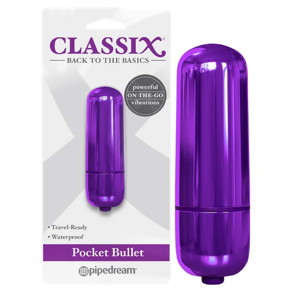 Classix Pocket Metallic Purple 5.6cm Bullet Vibrator