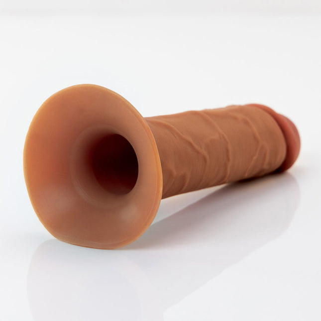 FX Elite 8 Inch Silicone Hollow Strap-On Tan Dildo