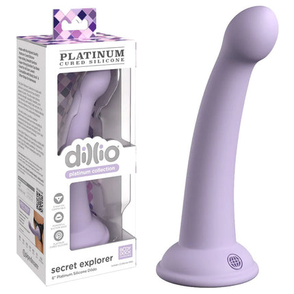 Dillio Platinum Secret Explorer 6 Inch Purple Dildo with Case