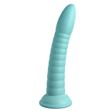 Dillio Platinum Wild Thing 7 Inch Teal Dildo Side View