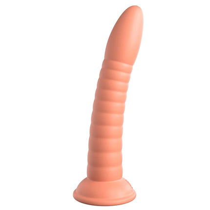 Dillio Platinum Wild Thing 7 Inch Peach Dildo Side View