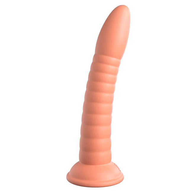 Dillio Platinum Wild Thing 7 Inch Peach Dildo Side View