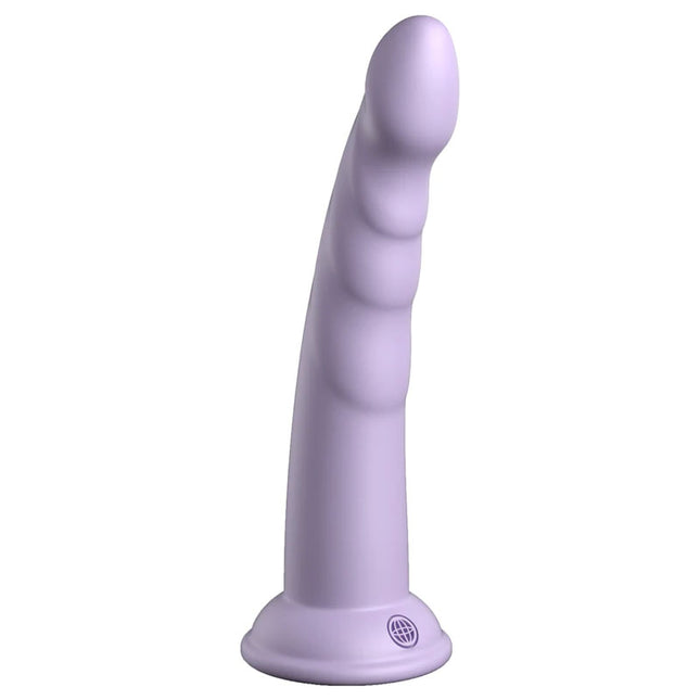 Dillio Platinum Slim Seven 7 Inch Purple Dildo Front View