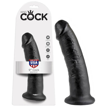 King Cock Black 9'' Realistic Dildo