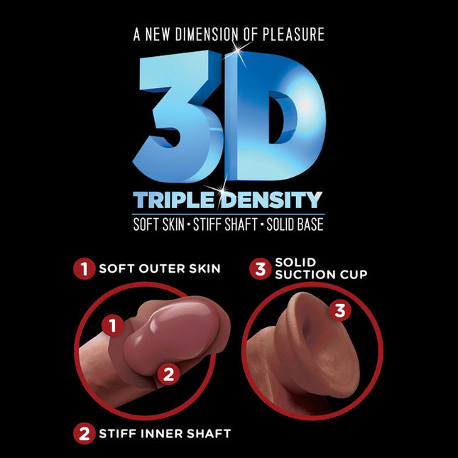 3D Triple Density Poster of suction cup brown dildo king cock