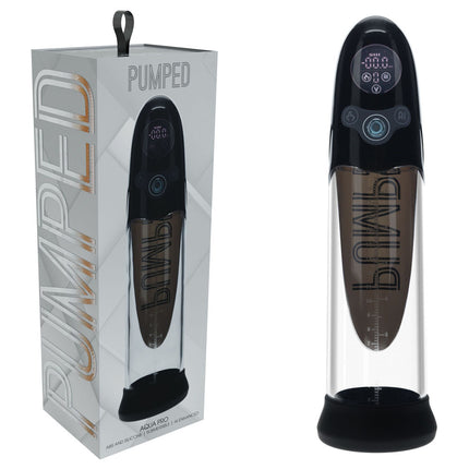 PUMPED Aqua-Pro Black/Clear AI-Enabled Submersible Auto Penis Pump