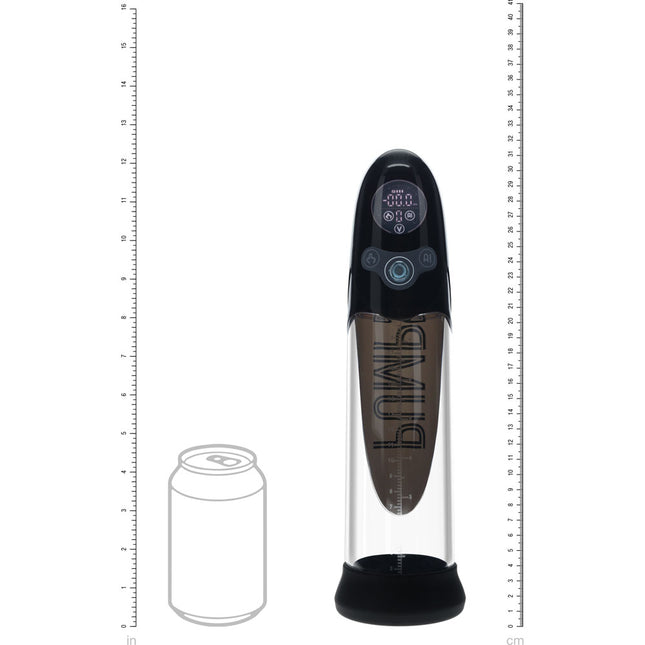 PUMPED Aqua-Pro Black/Clear AI-Enabled Submersible Auto Penis Pump