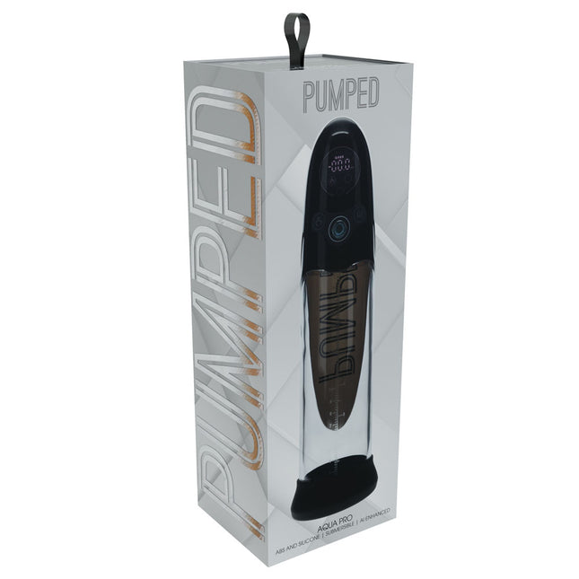 PUMPED Aqua-Pro Black/Clear AI-Enabled Submersible Auto Penis Pump