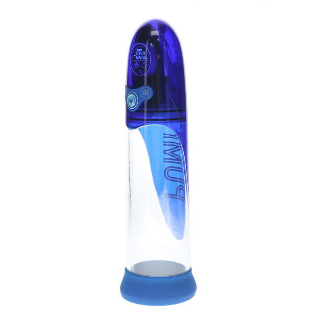 PUMPED Aqua-Pro Blue/Clear AI-Enabled Submersible Auto Penis Pump