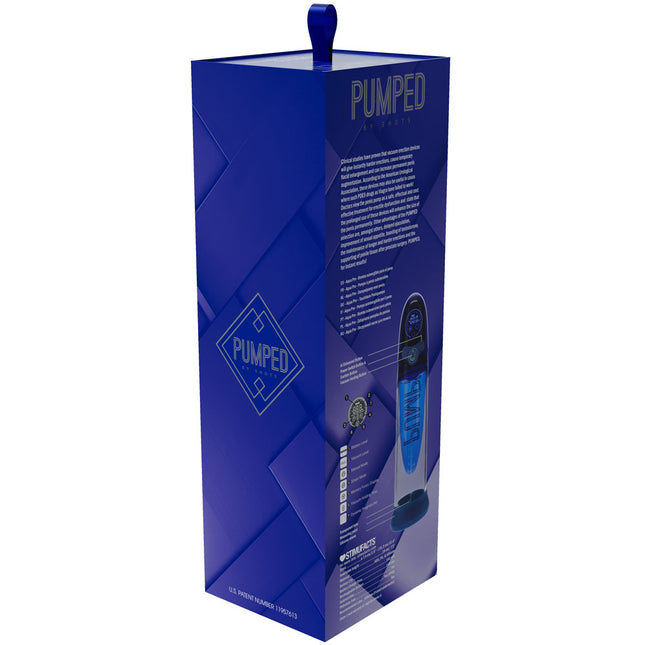 PUMPED Aqua-Pro Blue/Clear AI-Enabled Submersible Auto Penis Pump
