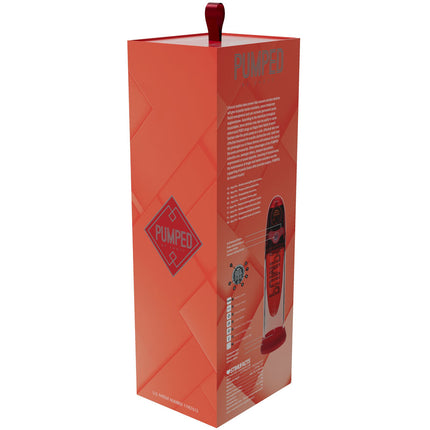 PUMPED Aqua-Pro Red/Clear AI-Enabled Submersible Auto Penis Pump