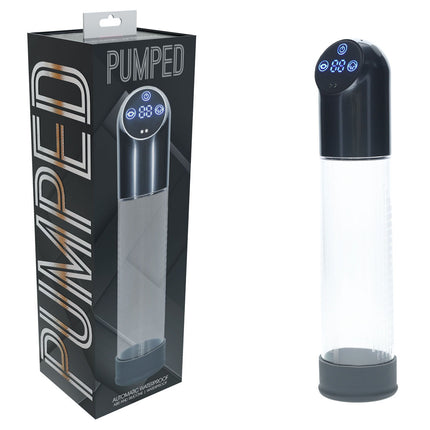 PUMPED Gunmetal/Clear Automatic Waterproof Penis Pump