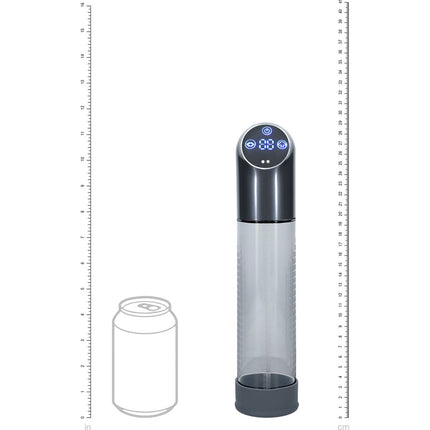 PUMPED Gunmetal/Clear Automatic Waterproof Penis Pump