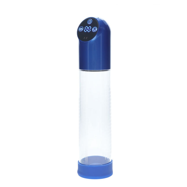 PUMPED Automatic Waterproof Metal Blue/Clear Penis Pump