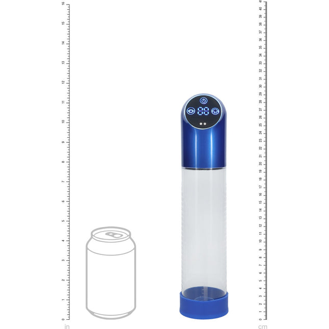 PUMPED Automatic Waterproof Metal Blue/Clear Penis Pump