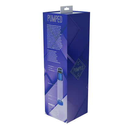 PUMPED Automatic Waterproof Metal Blue/Clear Penis Pump
