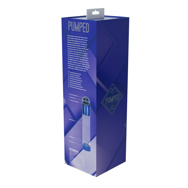 PUMPED Automatic Waterproof Metal Blue/Clear Penis Pump