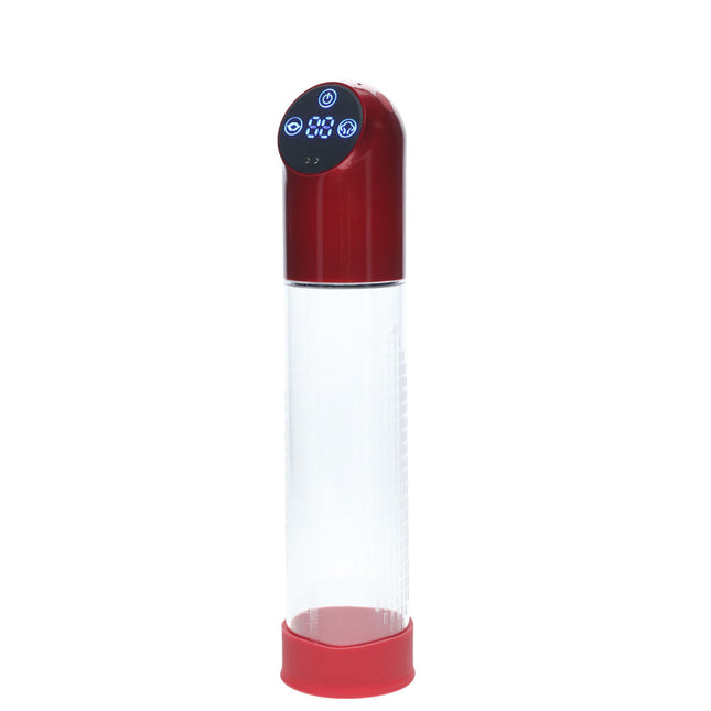 PUMPED Automatic Waterproof Metal Red/Clear Penis Pump