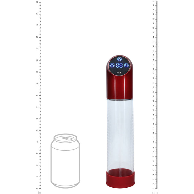 PUMPED Automatic Waterproof Metal Red/Clear Penis Pump