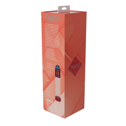PUMPED Automatic Waterproof Metal Red/Clear Penis Pump