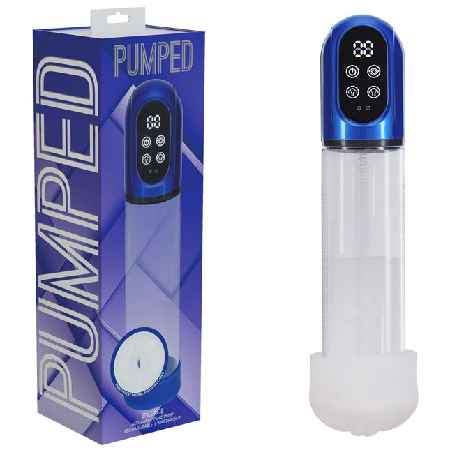PUMPED Engage Metallic Blue Automatic Penis Pump