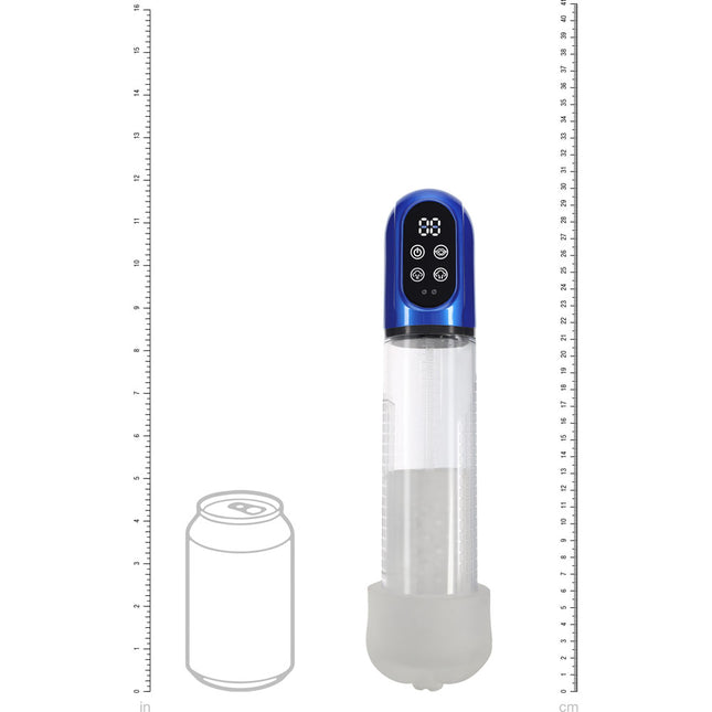PUMPED Engage Metallic Blue Automatic Penis Pump