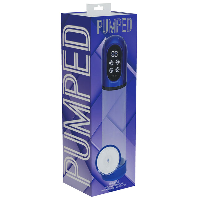 PUMPED Engage Metallic Blue Automatic Penis Pump