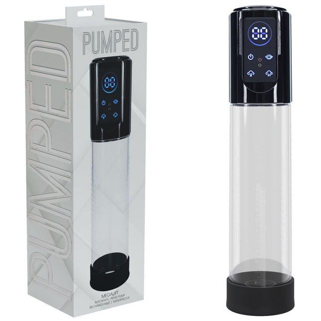 PUMPED MegaLift Black/Clear Automatic Penis Pump