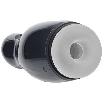 PUMPED Virtuo - Gunmetal Grey/Clear USB Rechargeable Sucking And Vibrating Auto Masturbator