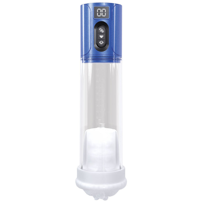 PUMPED HyperLift - Metallic Blue/Clear USB Rechargeable Auto Pump