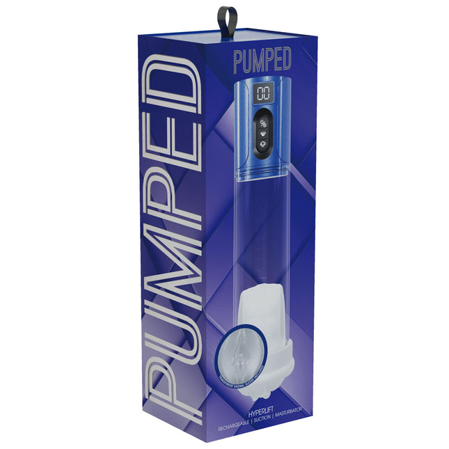 PUMPED HyperLift - Metallic Blue/Clear USB Rechargeable Auto Pump