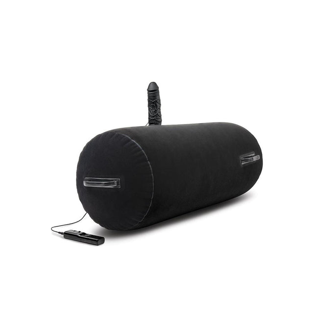 Black Inflatable Cushion with 6 Inch Dildo and remote control