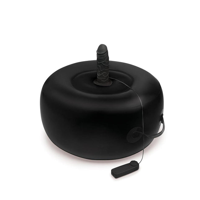 Whipsmart Inflatable Love Seat with 6 Inch Vibrating Dildo - Black