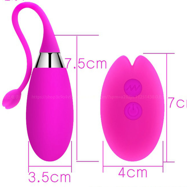 Pink Deluxe Remote Controlled Egg Vibrator Size Chart