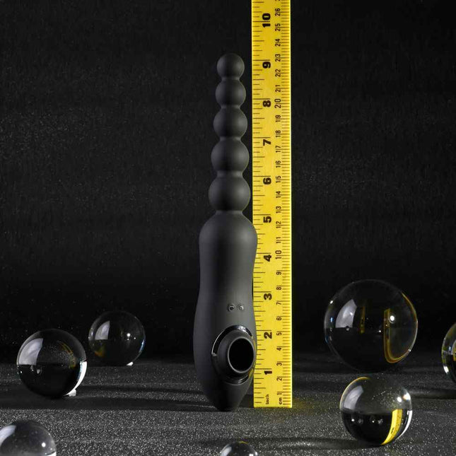 Playboy Pleasure Let It Bead Vibrating Anal Beads & Clitoral Suction Size