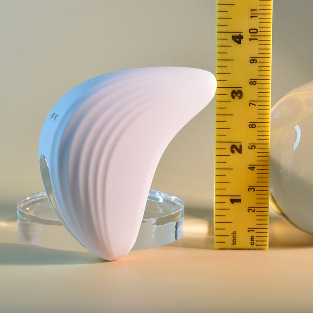 Playboy Pleasure PALM Pink Clitoris Tapping Stimulator Size Chart with Ruler