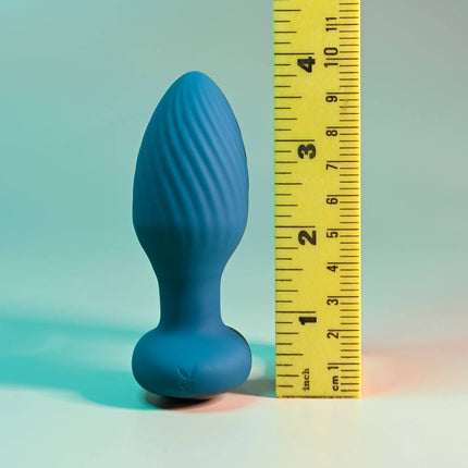 Playboy Pleasure Spinning Tail Teaser Vibrating Butt Plug Size