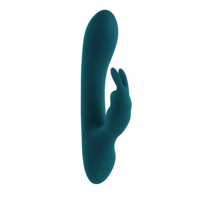 Playboy Pleasure LIL RABBIT Vibrator Deep Teal Standing Up Tall