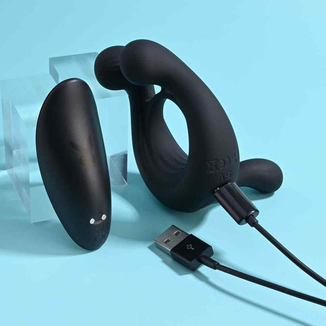 Playboy Pleasure TRIPLE PLAY Cock Ring with Wireless Remote Control