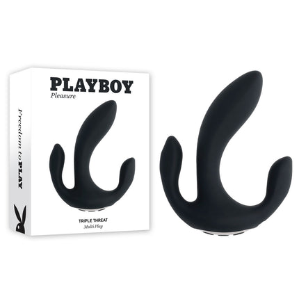 Playboy Pleasure TRIPLE THREAT Multi Play Vibrator with Box
