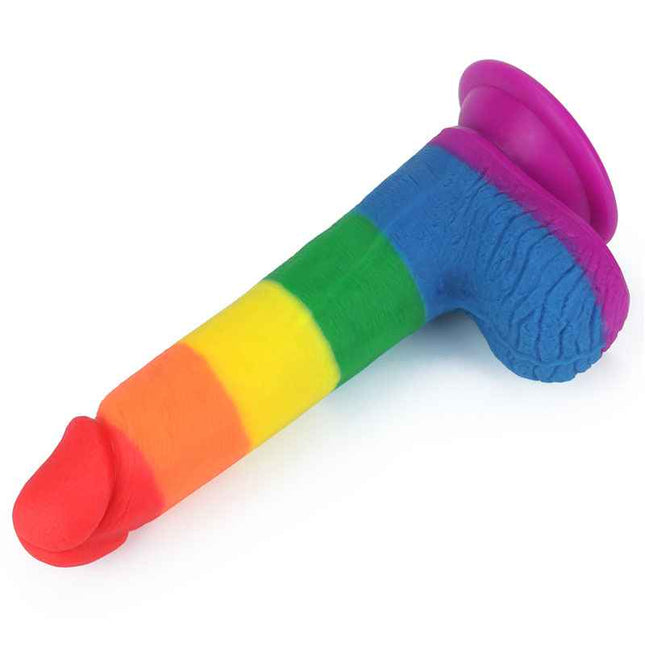 Prider 7.5 Inch Rainbow Dildo with Suction Cup