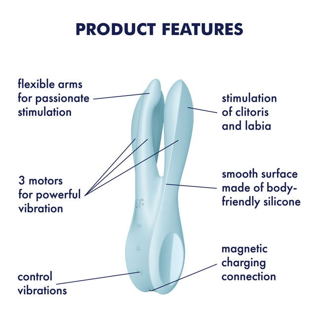 Product Features of Light Blue Satisfyer Vibrator