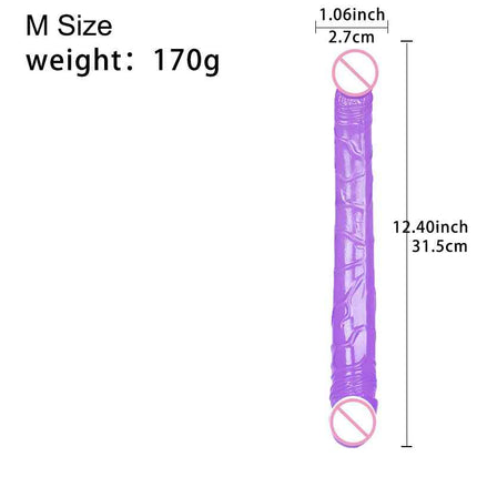 Purple Double Ended Dildo 12 Inch Size Chart