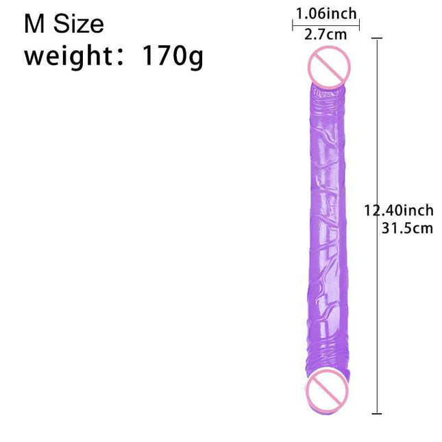 Purple Double Ended Dildo 12 Inch Size Chart