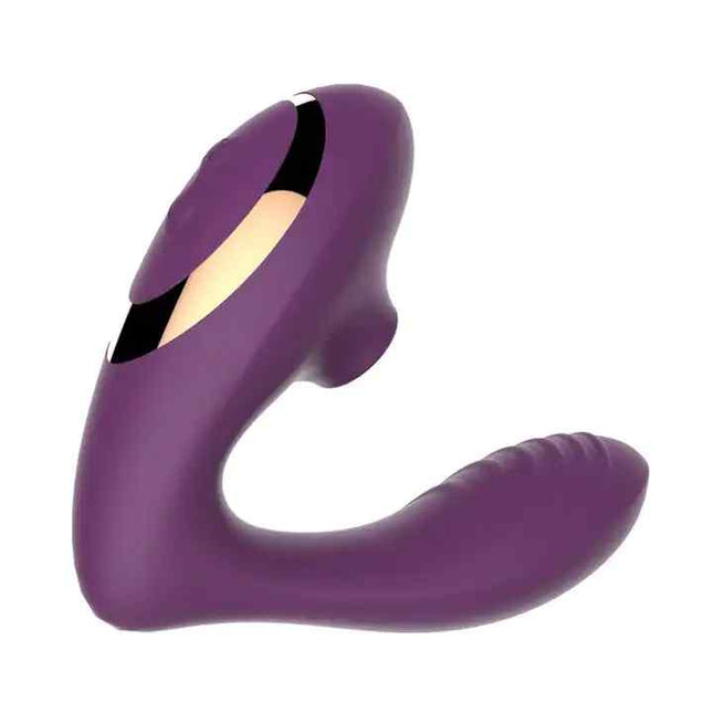 Purple G Spot Clitoris Suction Vibrator Double Stimulation